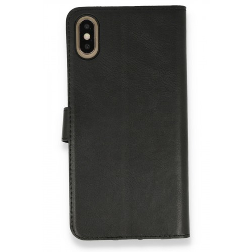 Newface iPhone XS Max Kılıf Trend S Plus Kapaklı Kılıf - Siyah