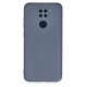 Newface Xiaomi Redmi Note 9 Kılıf Nano içi Kadife  Silikon - Gri