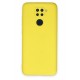 Newface Xiaomi Redmi Note 9 Kılıf Nano içi Kadife Silikon - Sarı Newface Xiaomi Redmi Note 9 Kılıf Nano içi Kadife Silikon - Sarı