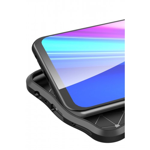 Newface Realme 7 Kılıf Focus Derili Silikon - Siyah Newface Realme 7 Kılıf Focus Derili Silikon - Siyah
