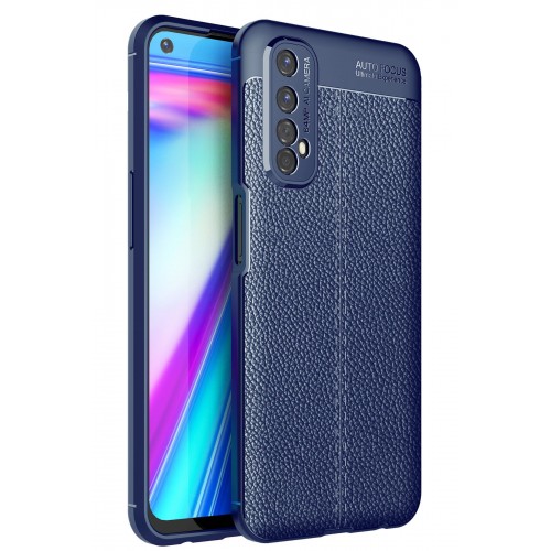 Newface Realme 7 Kılıf Focus Derili Silikon - Lacivert Newface Realme 7 Kılıf Focus Derili Silikon - Lacivert