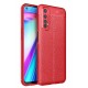 Newface Realme 7 Kılıf Focus Derili Silikon - Kırmızı Newface Realme 7 Kılıf Focus Derili Silikon - Kırmızı