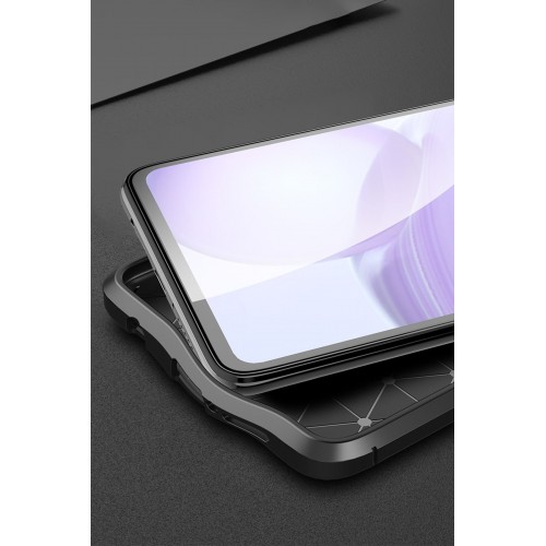 Newface Xiaomi Pocophone X3 Kılıf Focus Derili Silikon - Kırmızı Newface Xiaomi Pocophone X3 Kılıf Focus Derili Silikon - Kırmızı