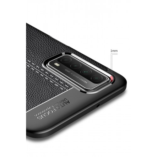 Newface Huawei P Smart 2021 Kılıf Focus Derili Silikon - Kırmızı Newface Huawei P Smart 2021 Kılıf Focus Derili Silikon - Kırmızı