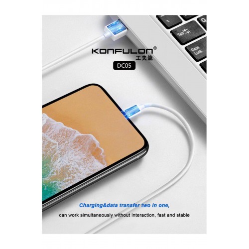 Konfulon DC-05 Süper Hızlı Lightning Kablo iphone Uyumlu 1M 2.4A Konfulon DC-05 Süper Hızlı Lightning Kablo iphone Uyumlu 1M 2.4A