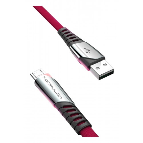 Konfulon DC-16 Micro USB Kablo 1M 2.4A - Kırmızı Konfulon DC-16 Micro USB Kablo 1M 2.4A - Kırmızı