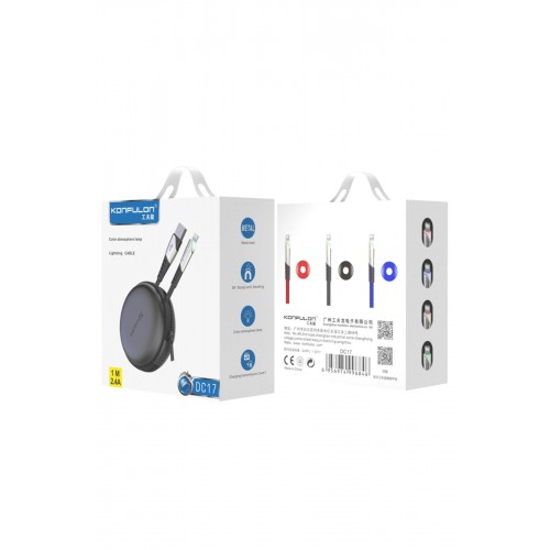Konfulon DC-17 Lightning Kablo iphone Uyumlu 1M 2.4A - Kırmızı Konfulon DC-17 Lightning Kablo iphone Uyumlu 1M 2.4A - Kırmızı