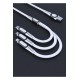Konfulon DC-19 3in1 USB Kablo 1.3M 3A - Beyaz Konfulon DC-19 3in1 USB Kablo 1.3M 3A - Beyaz