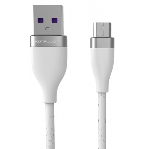 Konfulon S82 Seramik Uçlu Micro USB Kablo 1M 3.1A - Beyaz Konfulon S82 Seramik Uçlu Micro USB Kablo 1M 3.1A - Beyaz