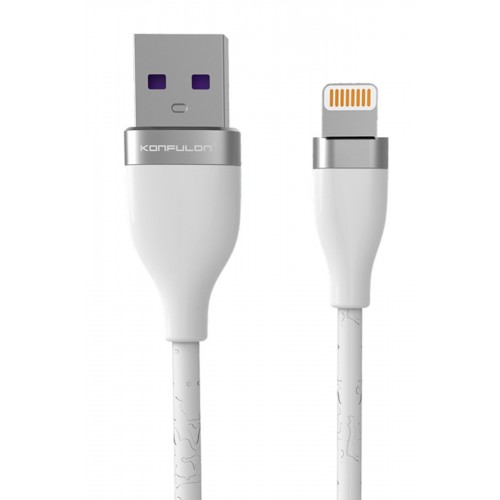 Konfulon S83 Seramik Uçlu Lightning Kablo iphone Uyumlu 1M 3.1A - Beyaz