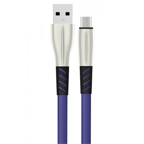 Konfulon S88 Metal Uçlu Micro USB Kablo 1M 2.4A - Mavi