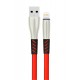 Konfulon S89 Metal Uçlu Lightning Kablo iphone Uyumlu 1M 2.4A - Kırmızı