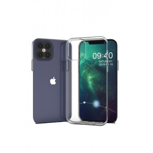 Newface iPhone 12 Kılıf Lüx Şeffaf Silikon