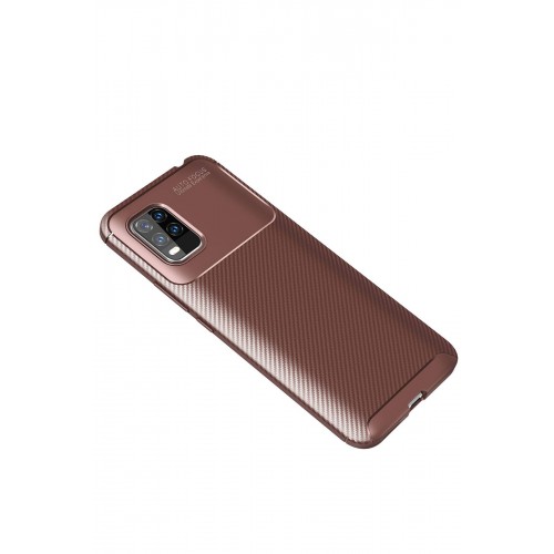 Newface Xiaomi Mi 10 Lite Kılıf Focus Karbon Silikon - Kahverengi Newface Xiaomi Mi 10 Lite Kılıf Focus Karbon Silikon - Kahverengi