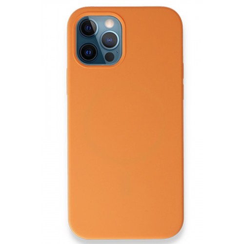 Newface iPhone 12 Kılıf Magneticsafe Lansman Silikon Kapak - Koyu Turuncu Newface iPhone 12 Kılıf Magneticsafe Lansman Silikon Kapak - Koyu Turuncu