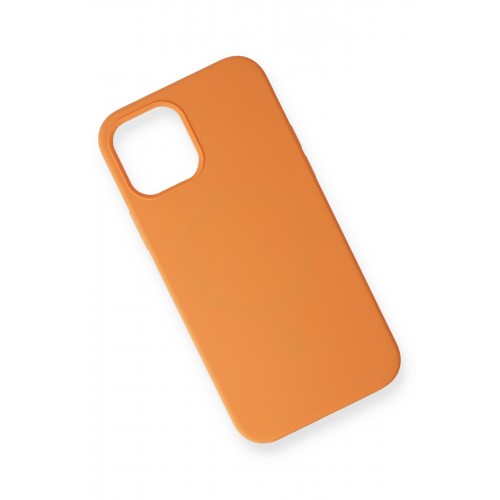 Newface iPhone 12 Kılıf Magneticsafe Lansman Silikon Kapak - Koyu Turuncu Newface iPhone 12 Kılıf Magneticsafe Lansman Silikon Kapak - Koyu Turuncu