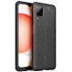 Newface Samsung Galaxy A12 Kılıf Focus Derili Silikon - Siyah Newface Samsung Galaxy A12 Kılıf Focus Derili Silikon - Siyah