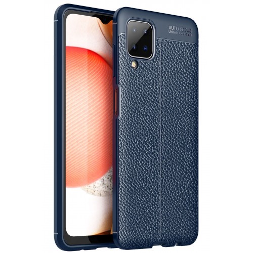 Newface Samsung Galaxy A12 Kılıf Focus Derili Silikon - Lacivert Newface Samsung Galaxy A12 Kılıf Focus Derili Silikon - Lacivert