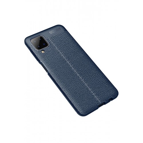 Newface Samsung Galaxy A12 Kılıf Focus Derili Silikon - Lacivert Newface Samsung Galaxy A12 Kılıf Focus Derili Silikon - Lacivert