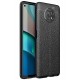 Newface Xiaomi Redmi Note 9 5G Kılıf Focus Derili Silikon - Siyah Newface Xiaomi Redmi Note 9 5G Kılıf Focus Derili Silikon - Siyah