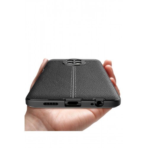 Newface Xiaomi Redmi Note 9 5G Kılıf Focus Derili Silikon - Lacivert Newface Xiaomi Redmi Note 9 5G Kılıf Focus Derili Silikon - Lacivert