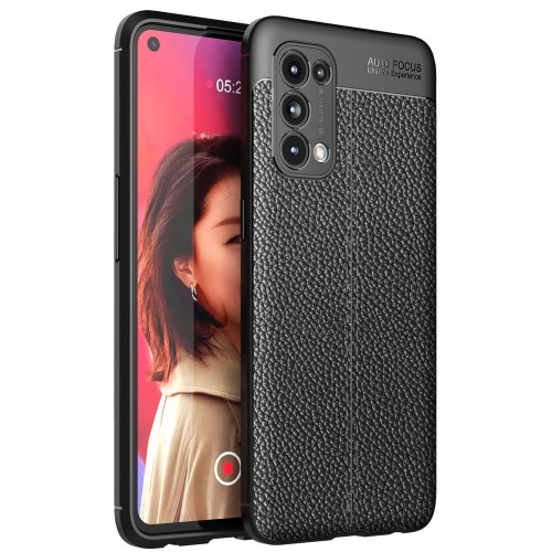 Newface Oppo Reno 5 Kılıf Focus Derili Silikon - Siyah Newface Oppo Reno 5 Kılıf Focus Derili Silikon - Siyah