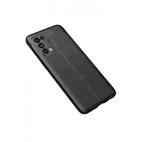 Newface Oppo Reno 5 Kılıf Focus Derili Silikon - Siyah Newface Oppo Reno 5 Kılıf Focus Derili Silikon - Siyah
