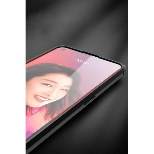 Newface Oppo Reno 5 Kılıf Focus Derili Silikon - Kırmızı Newface Oppo Reno 5 Kılıf Focus Derili Silikon - Kırmızı