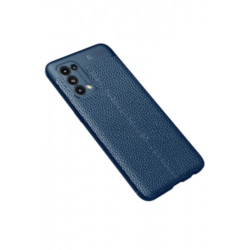 Newface Oppo Reno 5 Kılıf Focus Derili Silikon - Lacivert Newface Oppo Reno 5 Kılıf Focus Derili Silikon - Lacivert