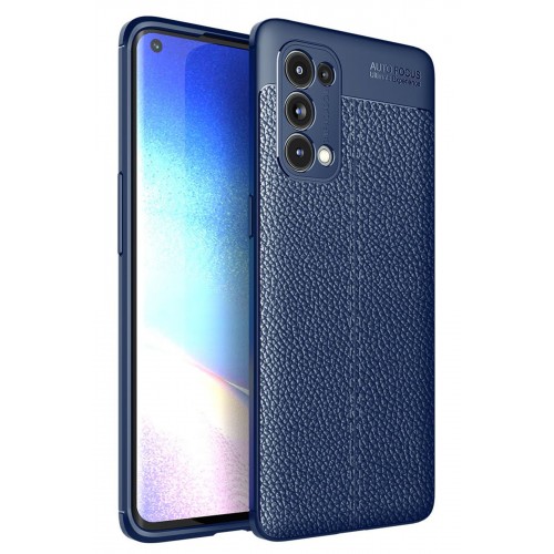 Newface Oppo Reno 5 Pro Kılıf Focus Derili Silikon - Lacivert Newface Oppo Reno 5 Pro Kılıf Focus Derili Silikon - Lacivert