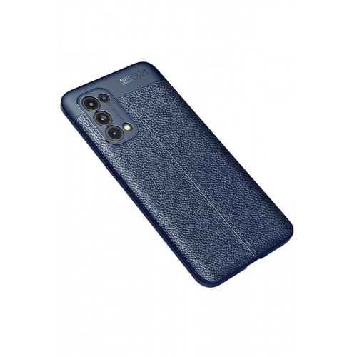 Newface Oppo Reno 5 Pro Kılıf Focus Derili Silikon - Lacivert Newface Oppo Reno 5 Pro Kılıf Focus Derili Silikon - Lacivert