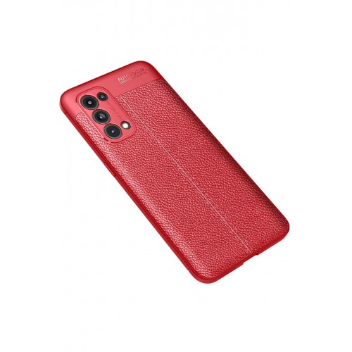 Newface Oppo Reno 5 Pro Kılıf Focus Derili Silikon - Kırmızı Newface Oppo Reno 5 Pro Kılıf Focus Derili Silikon - Kırmızı