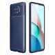 Newface Xiaomi Redmi Note 9 5G Kılıf Focus Karbon Silikon - Lacivert