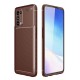 Newface Oppo Reno 5 Kılıf Focus Karbon Silikon - Kahverengi Newface Oppo Reno 5 Kılıf Focus Karbon Silikon - Kahverengi