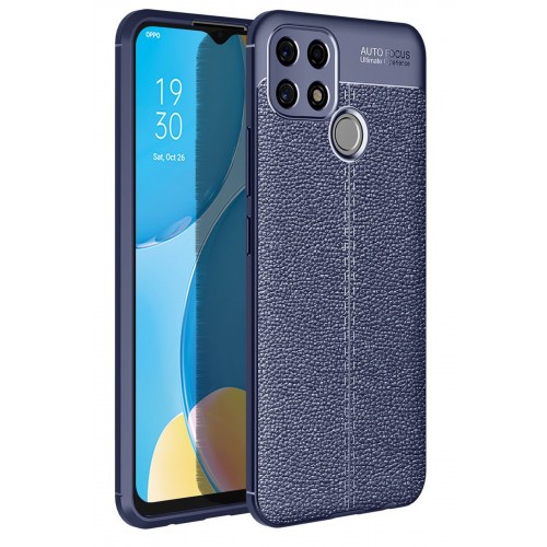 Newface Oppo A15 Kılıf Focus Derili Silikon - Lacivert Newface Oppo A15 Kılıf Focus Derili Silikon - Lacivert