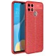 Newface Oppo A15 Kılıf Focus Derili Silikon - Kırmızı Newface Oppo A15 Kılıf Focus Derili Silikon - Kırmızı