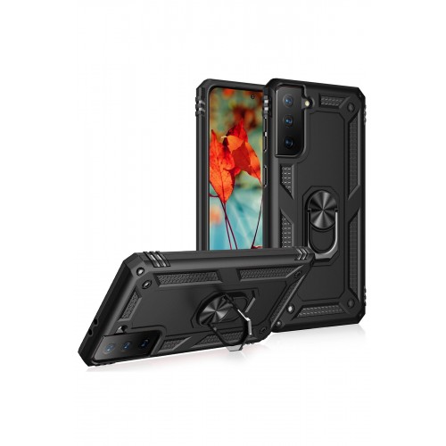 Newface Samsung Galaxy S21 Plus Kılıf Sofya Yüzüklü Silikon Kapak - Siyah Newface Samsung Galaxy S21 Plus Kılıf Sofya Yüzüklü Silikon Kapak - Siyah
