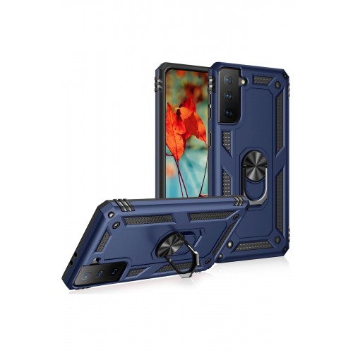 Newface Samsung Galaxy S21 Plus Kılıf Sofya Yüzüklü Silikon Kapak - Lacivert Newface Samsung Galaxy S21 Plus Kılıf Sofya Yüzüklü Silikon Kapak - Lacivert