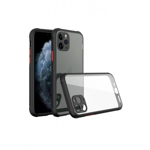 Newface iPhone 11 Pro Max Kılıf Miami Şeffaf Silikon - Siyah Newface iPhone 11 Pro Max Kılıf Miami Şeffaf Silikon - Siyah