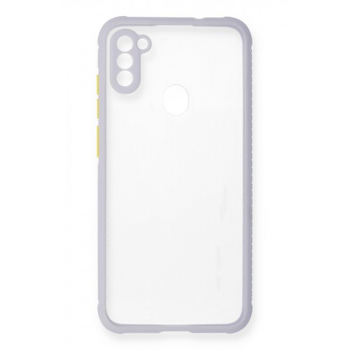 Newface Samsung Galaxy A11 Kılıf Miami Şeffaf Silikon - Lila Newface Samsung Galaxy A11 Kılıf Miami Şeffaf Silikon - Lila