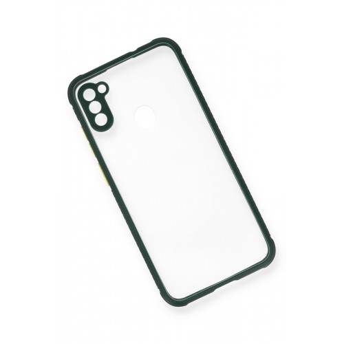 Newface Samsung Galaxy M11 Kılıf Miami Şeffaf Silikon - Koyu Yeşil Newface Samsung Galaxy M11 Kılıf Miami Şeffaf Silikon - Koyu Yeşil