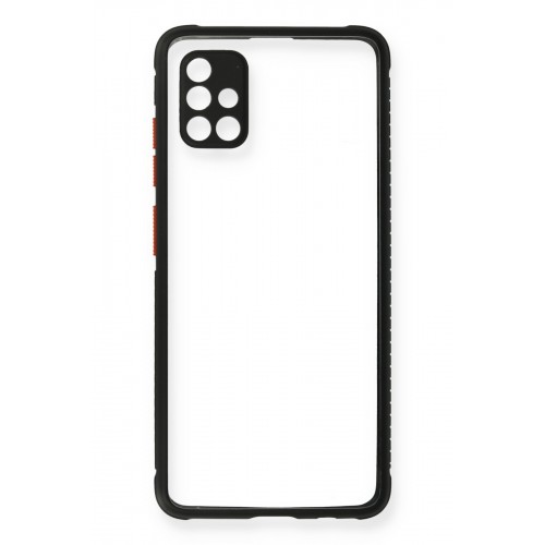 Newface Samsung Galaxy A71 Kılıf Miami Şeffaf Silikon - Siyah Newface Samsung Galaxy A71 Kılıf Miami Şeffaf Silikon - Siyah