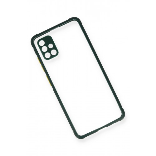 Newface Samsung Galaxy A71 Kılıf Miami Şeffaf Silikon - Koyu Yeşil Newface Samsung Galaxy A71 Kılıf Miami Şeffaf Silikon - Koyu Yeşil