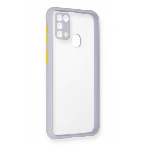 Newface Samsung Galaxy M31 Kılıf Miami Şeffaf Silikon - Lila Newface Samsung Galaxy M31 Kılıf Miami Şeffaf Silikon - Lila