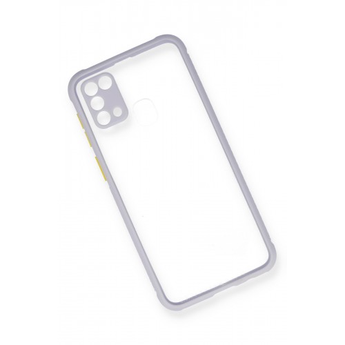 Newface Samsung Galaxy M31 Kılıf Miami Şeffaf Silikon - Lila Newface Samsung Galaxy M31 Kılıf Miami Şeffaf Silikon - Lila