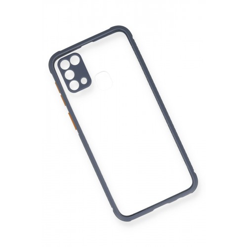 Newface Samsung Galaxy M31 Kılıf Miami Şeffaf Silikon - Gri Newface Samsung Galaxy M31 Kılıf Miami Şeffaf Silikon - Gri