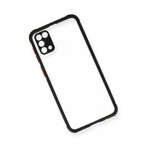 Newface Samsung Galaxy M31 Kılıf Miami Şeffaf Silikon - Siyah Newface Samsung Galaxy M31 Kılıf Miami Şeffaf Silikon - Siyah