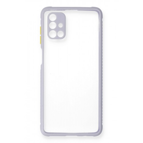 Newface Samsung Galaxy M51 Kılıf Miami Şeffaf Silikon - Lila Newface Samsung Galaxy M51 Kılıf Miami Şeffaf Silikon - Lila