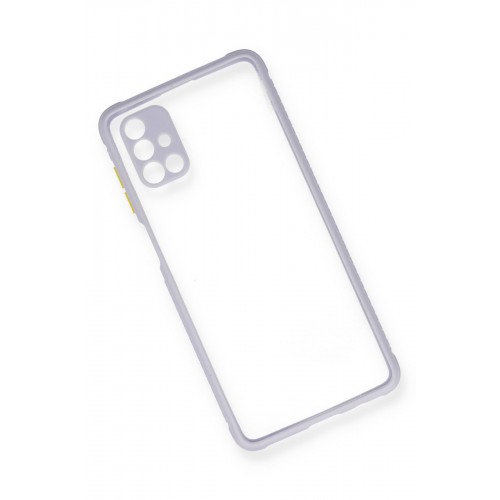 Newface Samsung Galaxy M51 Kılıf Miami Şeffaf Silikon - Lila Newface Samsung Galaxy M51 Kılıf Miami Şeffaf Silikon - Lila
