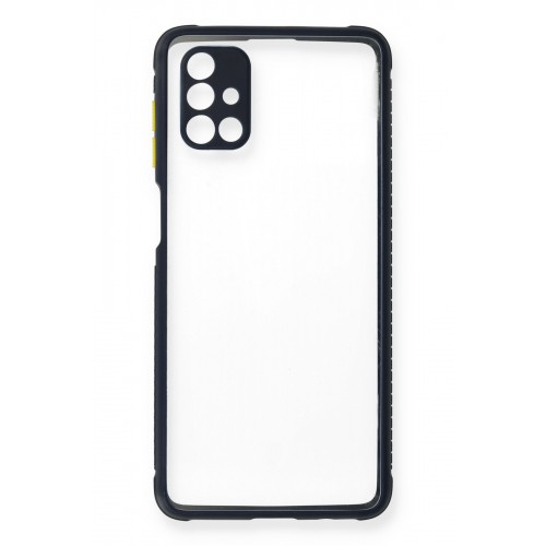 Newface Samsung Galaxy M51 Kılıf Miami Şeffaf Silikon - Lacivert Newface Samsung Galaxy M51 Kılıf Miami Şeffaf Silikon - Lacivert